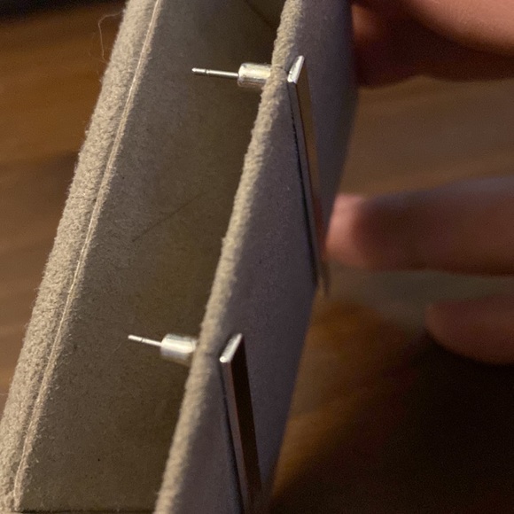 925 silver bar earrings - Picture 2 of 3